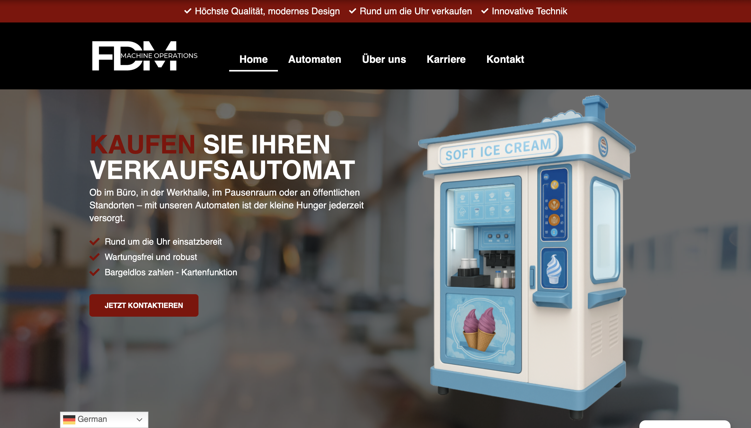 FDM Maschinenbetrieb UG Website